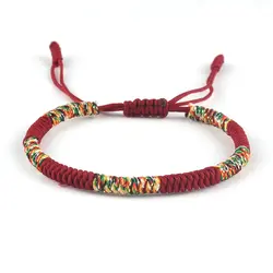 Tibetan Buddhism Lucky Bracelet Unisex Braided Adjustable King Kong Knot Red String Bracelets for Men Women Couple Pulsera