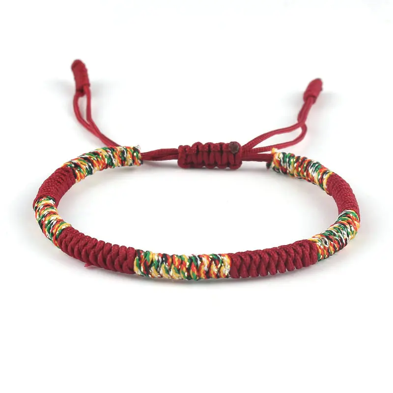 Tibetan Buddhism Lucky Bracelet Unisex Braided Adjustable King Kong Knot Red String Bracelets for Men Women Couple Pulsera