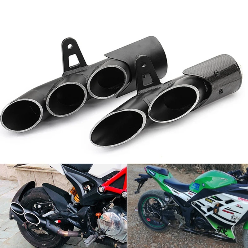 

Left & Right Universal Motorcycle 51mm Exhaust Tailpipe Muffler Tube Silencer For YAMAHA R1 R6 R15 FZ1 MT09 Stainless Steel