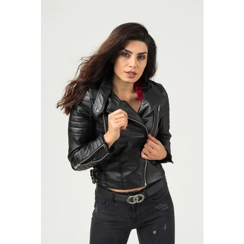 Kunstmatige Leather Biker Jacket 100% Polyurethaan