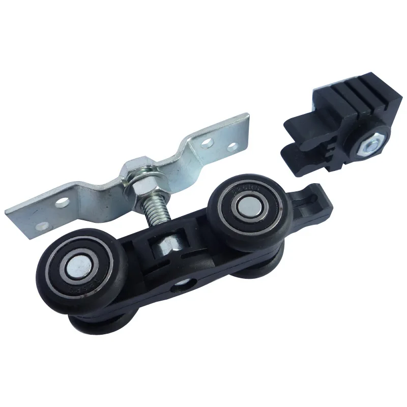 Solid wood sliding door 4-wheels pulley track roller Pulley with buffer pulley