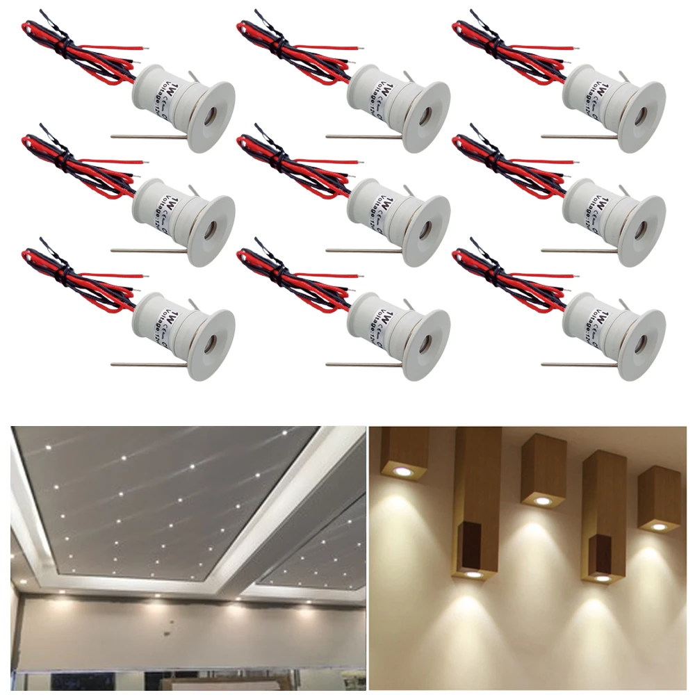 

1W Led Cabinet Mini Spot Light Downlight DC12v Jewelry display cabinet Lamp Show Led Ceiling Light