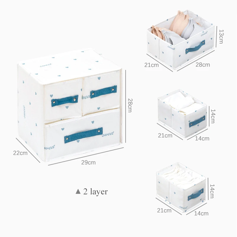 Drawer type Clothes Storage Box Bra socks lingerie organizer Room Closet Storage Drawer Foldable Underwear Drawer Organizer