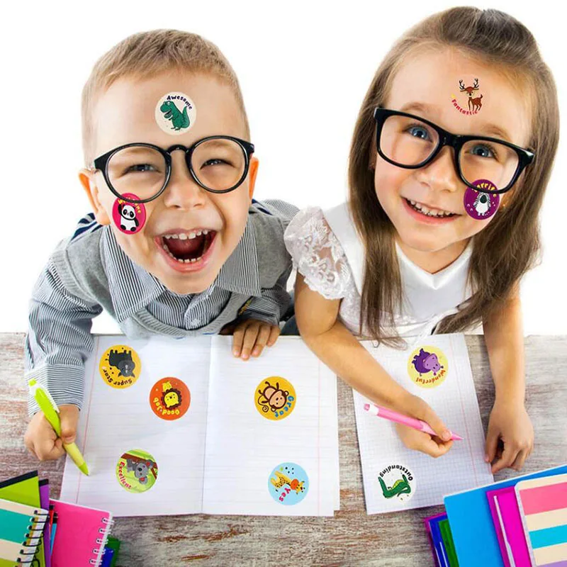 500PCS Easter Cute Toy Sticker Thank You Handmade Crafts Decoration Label Child Reward Gift Wrapping  Scrapbook Sticker