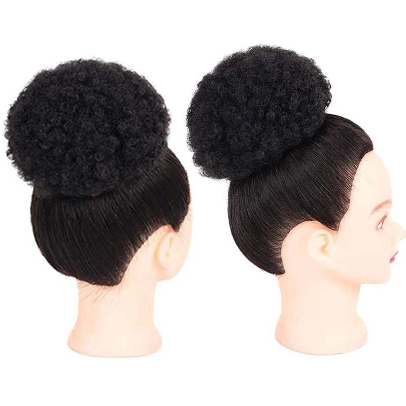 LUPU syntetyczny Scrunchie Chignon Hairpiece włosy kręcone Afro kucyk sznurek naturalne sztuczne włosy kok dla kobiet żaroodporne