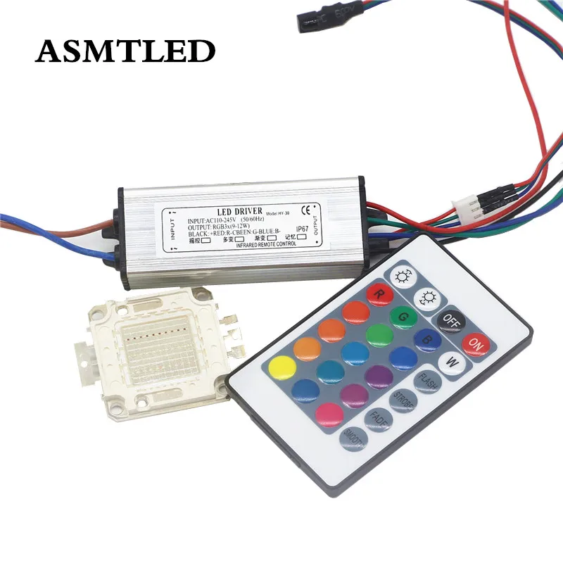 

RGB LED Driver With Chip High Power COB LED lamp Beads 10W 20W 30W 50W 100W Lighting Transformers For DIY Floodlight Spot light