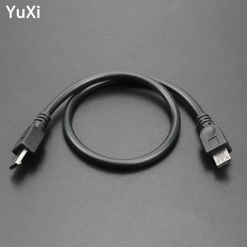 

YuXi Micro USB Type B Male To Micro B Male 5 Pin Converter OTG Adapter Lead Data 5Pin micro male to male Converter Cable