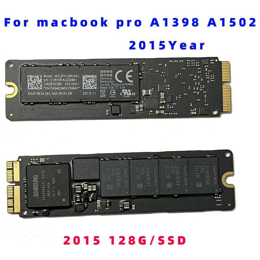 Imagem -02 - Original Ssd Unidade de Estado Sólido para Macbook ar Pro Retina A1502 A1466 A1465 A1398 128gb 256gb 512gb 1tb Final 2013 2014 2023