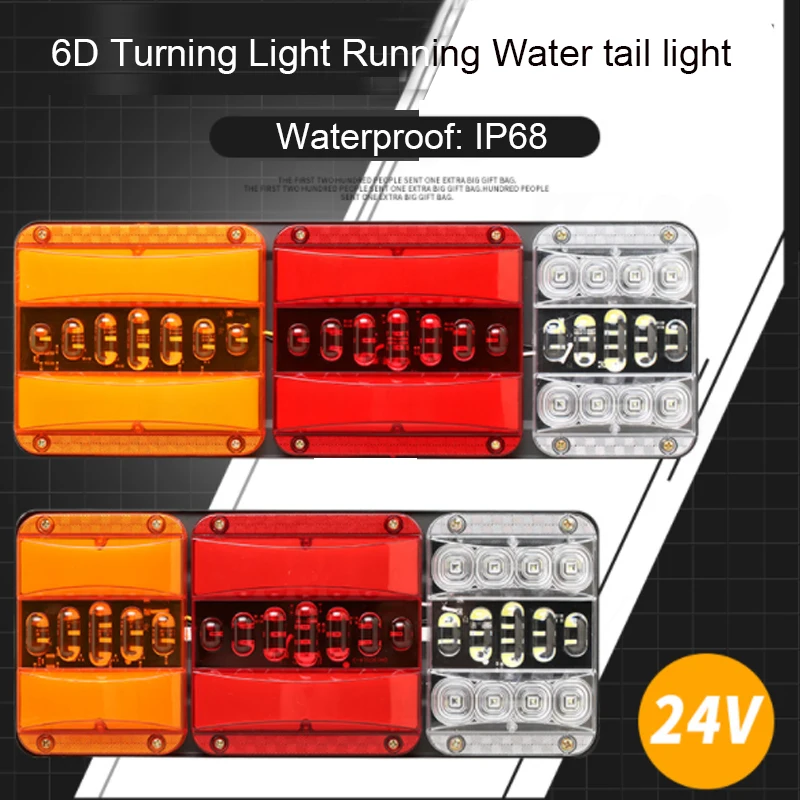 

Waterproof 24V Durable Car Truck LED Rear Tail Light Rear Lamp Trailer Caravans UTE Campers Boats forVolvo Scania MAN Benz truc