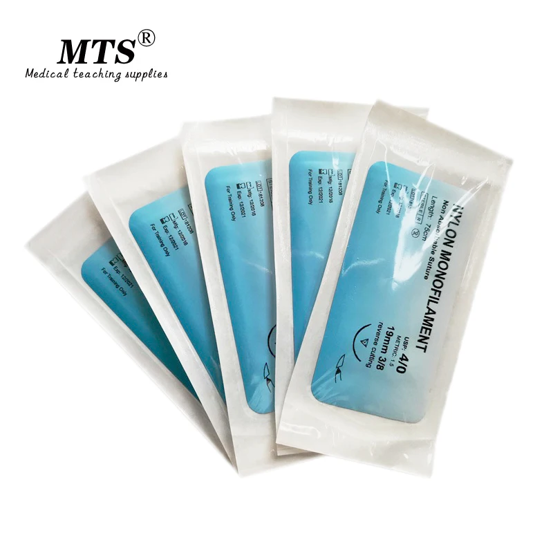 MTS Medical Skin Surgical Suture Training Kit Operate Suture Practice Training Scissors Tool Kit  Silicone Pad Needle