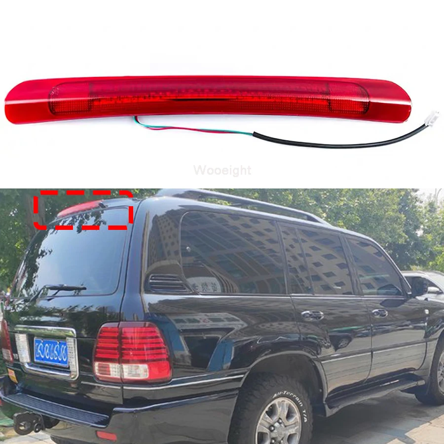 Wooeight 81570-60061 Rear High Mount Third Brake Light Lamp fit for Toyota Land Cruiser LEXUS LX470 1998-2006 2007 Replacement