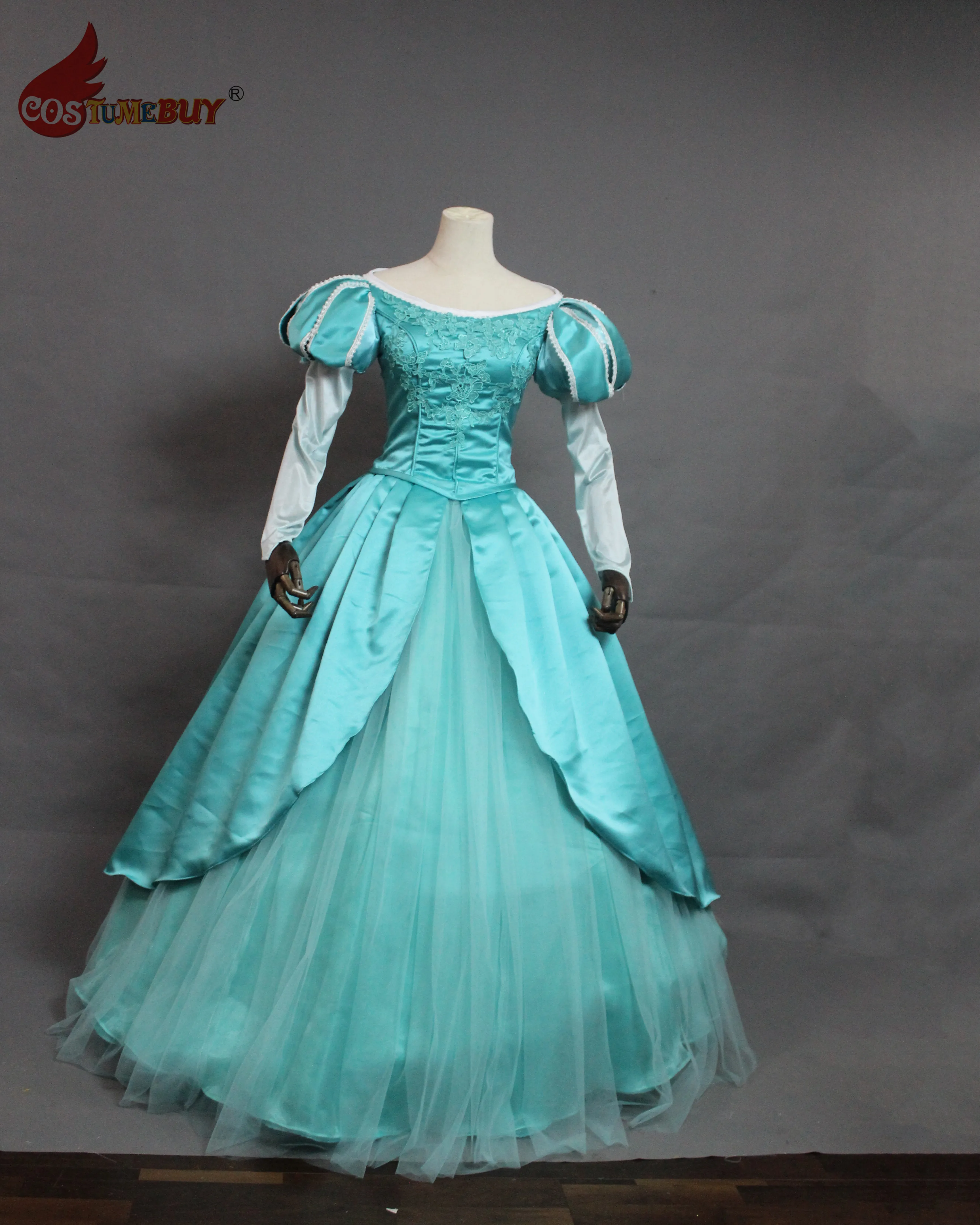 

Costumebuy Princess Royal Gown Cosplay Costume Adult Women Green dress Lace Up Bodice Skirt Fancy Party Ball Gown Custom Made