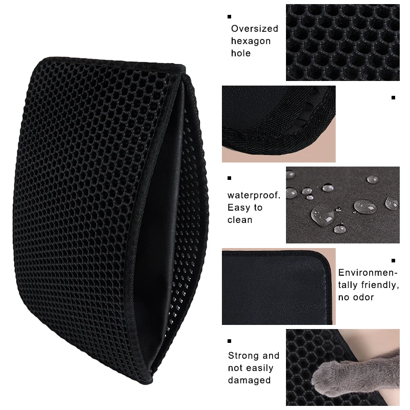 Envío gratis Camilla impermeable para gato doméstico, gatos accesorios cama de doble capa, trampera de mascota de EVA, tapete con caja, productos
