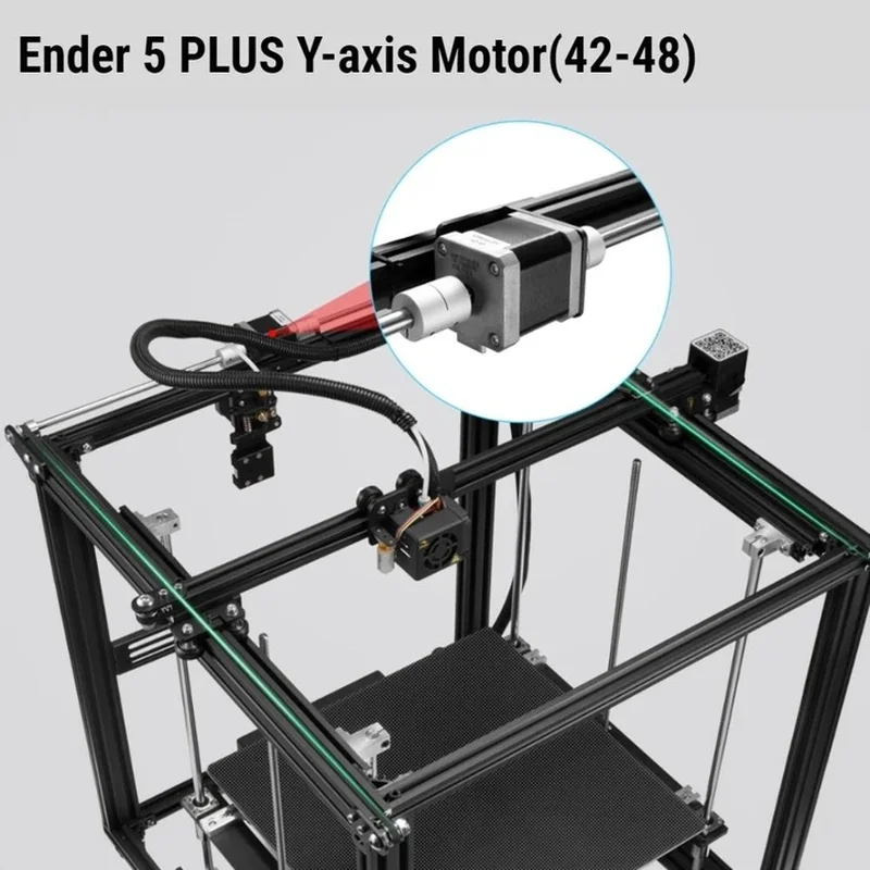 

Ender 5 PLUS Double shaft 48MM Y-axis Motors extruders 42-48 stepper motor For Creality Ender-5 plus CNC Laser 3D Printer parts