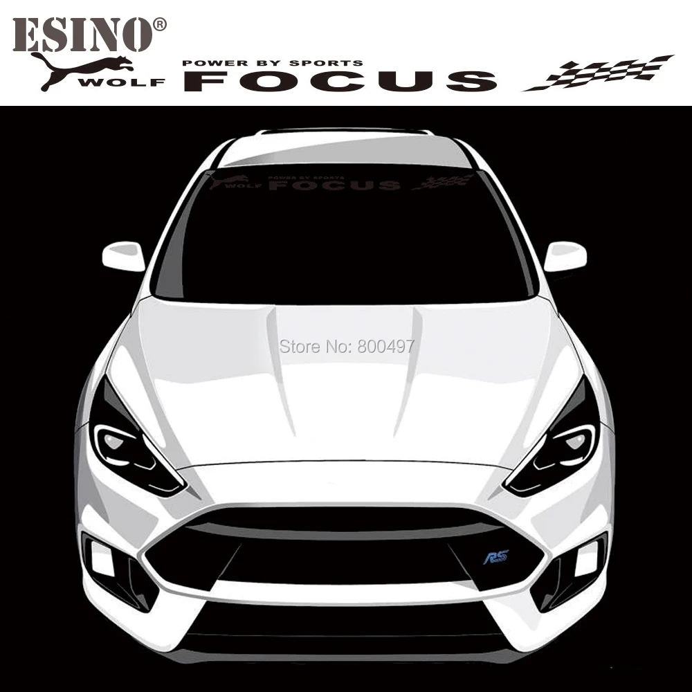 

Car Styling Wolf Windshield Window Vinyl Decal Body Stickers PVC 3D Carving Vinyl Decal For Focus ST RS MK4 MK3 MK2 MK1