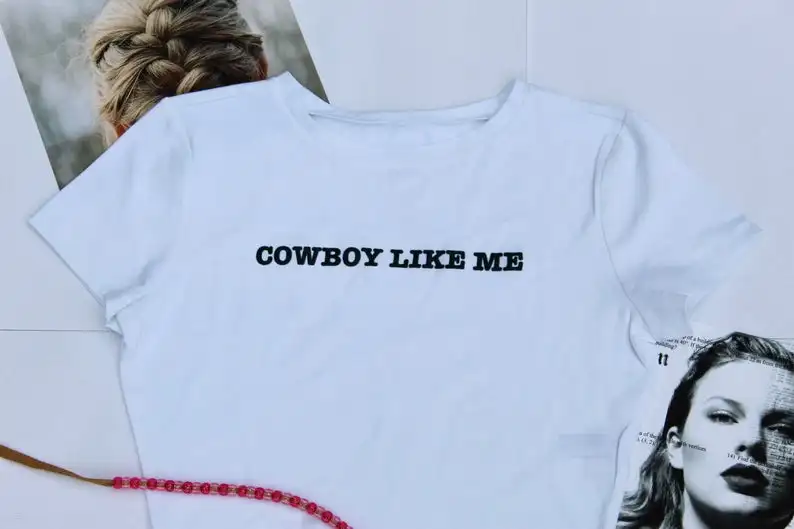 Skuggnas New Ariival Cowboy Like Me Funny Graphic T shirt Summer Fashion Women Cropped Cotton t shirt Crop Top Drop Ship