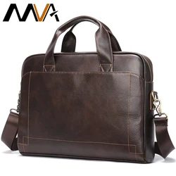 MVA Business Briefcase Bags Mens Leather Briefcases Men Leather Messenger Bag For Laptop 13 Shoulder Bags For Men Travel    5006