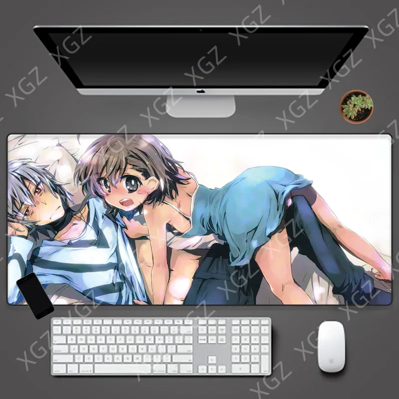 Yuzuoan XL Cute Cartoon Best-selling Large Mouse Pad Animation Computer Game Player Keyboard Pad Soft and Dirt-resistant