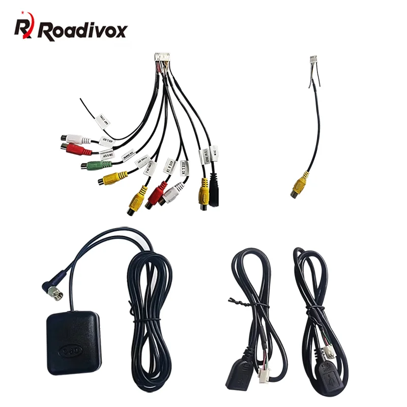 

Car Head Unit Stereo Wire Harness Kits Compatible For XY AUTO 16 PIN Android radio gps RCA USB CABLES