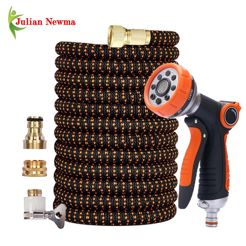 Expandable Garden Watering Hose flexible Magic water Hose Pipe High Pressure Car Wash Hoses Water Gun Washing foam spray noozle