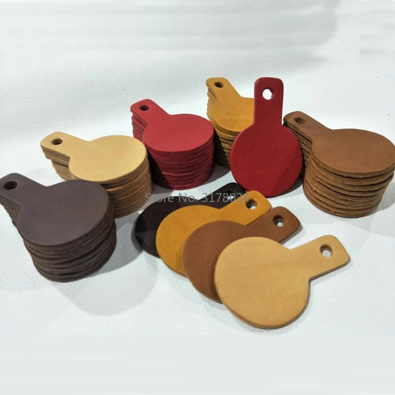 

New Japan Steel Blade Round Blank Leather Ear Tag Lable Die Cut Rule Cutter Mold for DIY Leather Punch Crafts Tool 32x50mm