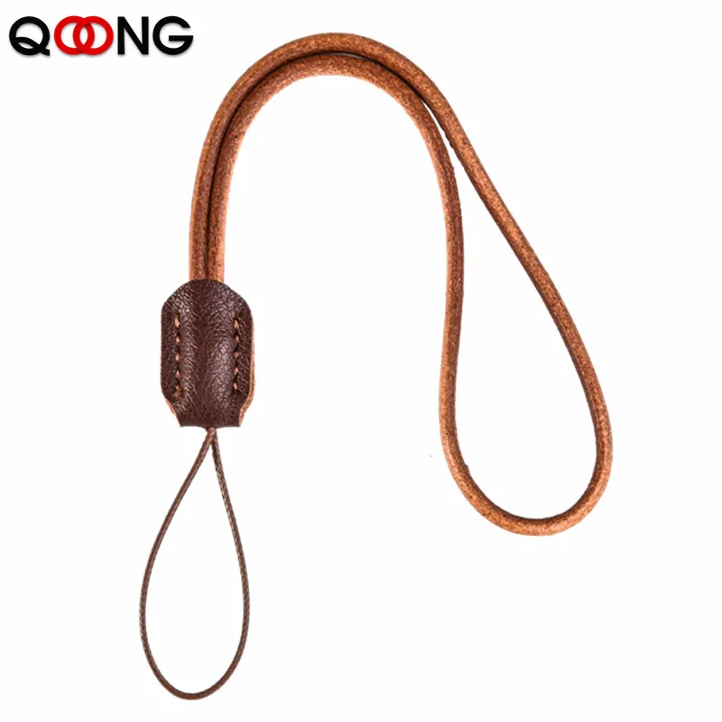Manual Weaving Retro Rope Key Chain Holder Calfskin Rope Phone Lanyard Key Ring 100% Genuine Leather Metal Car Keychain M01