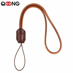 Manual Weaving Retro Rope Key Chain Holder Calfskin Rope Phone Lanyard Key Ring 100% Genuine Leather Metal Car Keychain M01
