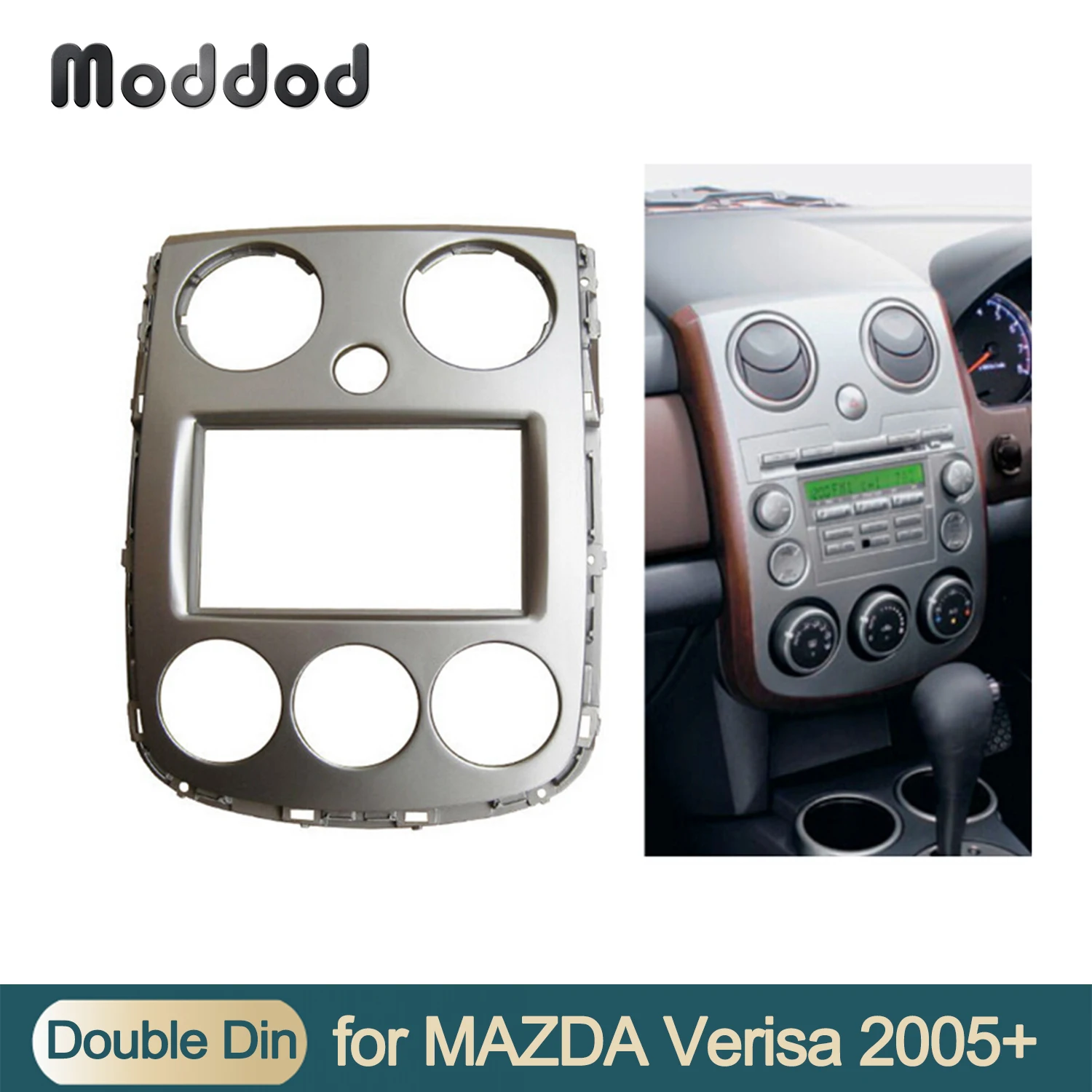 

Double 2 Din Car Radio Fascia for MAZDA Verisa 2007+ Stereo Panel Dash CD Trim Refitting Installation Kit Dashboard Frame Bezel