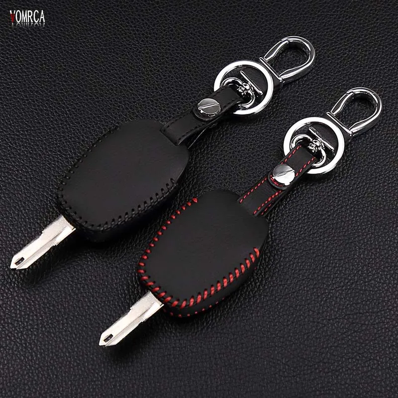 Genuine Leather Car Key Case For Renault 2 button Clio Scenic Megane Duster Sandero Captur Twingo Modus Remote Control Cover