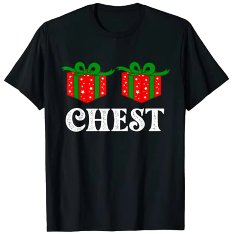 Chest Nuts Funny Family Matching Chestnuts Christmas Couples Nuts T-Shirt Holiday Graphic Tee Tops