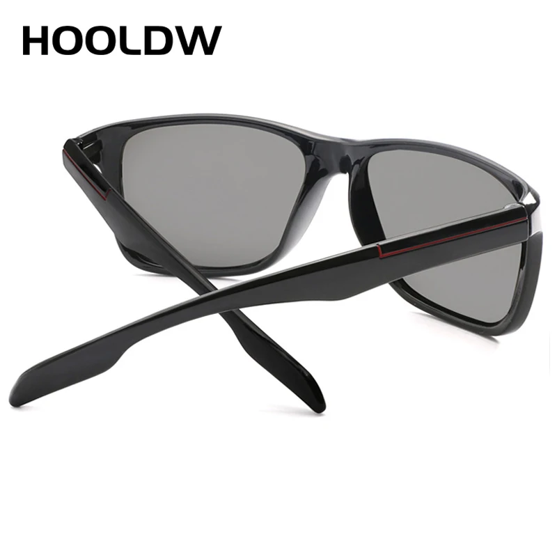 HOOLDW New Fashion Photochromic Sunglasses Men Driving Polarized Chameleon Sun Glasses Change Color Outdoor Sport Goggle Glasses