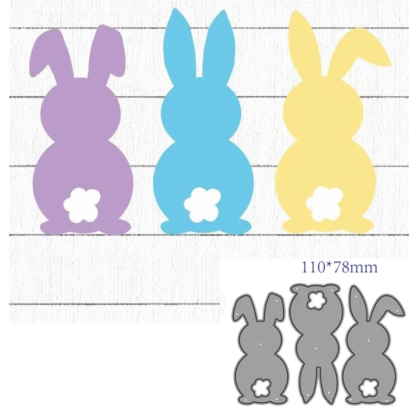 metal cutting dies cut die mold Easter rabbit decoration Scrapbook paper craft knife mould blade punch stencils dies