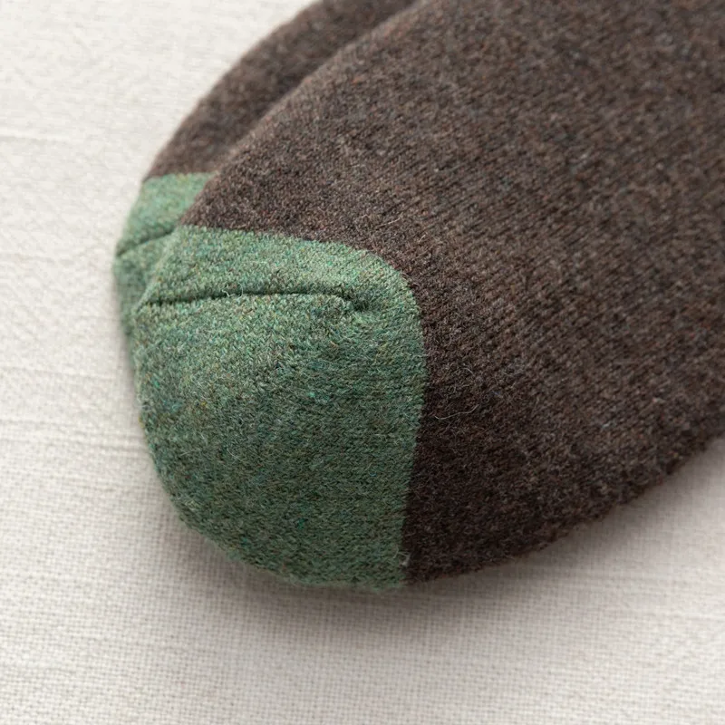 5 Paar/Set Herren-Wollsocken, verdickt, für Herbst und Winter, warm, atmungsaktiv, Business-Terry-Socken, lange Herrensocken, hohe Qualität, neu – Detail 12