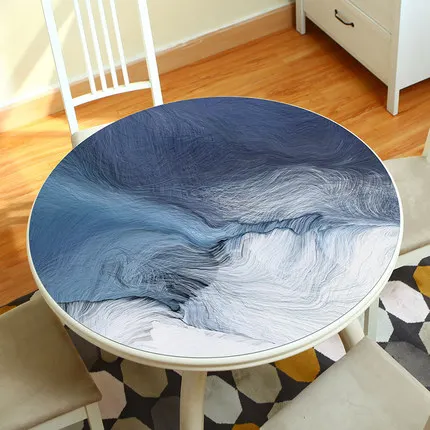 Simple Round Table Cloth Waterproof, Anti-scalding, Oil-proof, Easy To Clean Pvc Household Table Mat Free Shipping