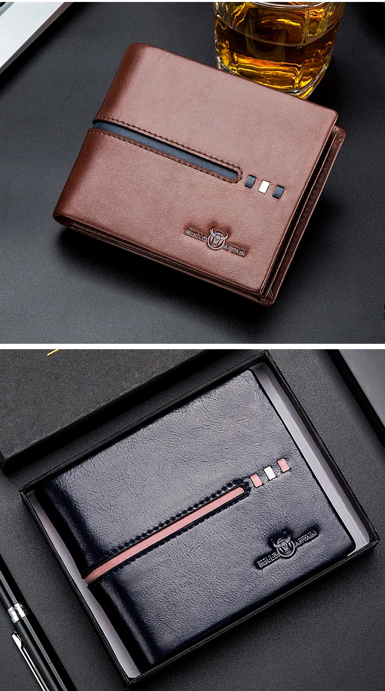 BULLCAPTAIN Echtes Leder Brieftasche Männlichen Marke Designer Business Brieftasche Multi-funktion Lagerung Geldbörse Rfid Karte Paket Brieftasche Männer – Detail 13