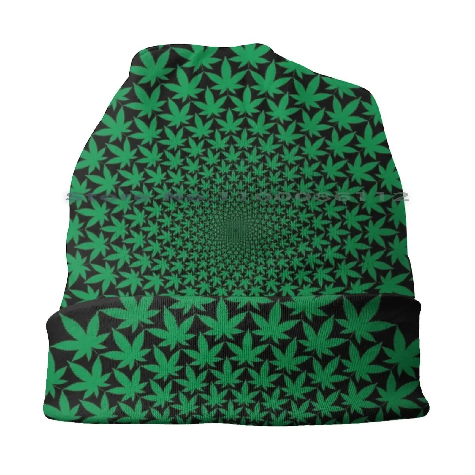 Weed Beanies Knit Hat Weed 420 Thc Smoke Stoner High Pot Drugs Bong Joint Trippy Cool Pipe Smoking Blunt Bud Funny Green Happy