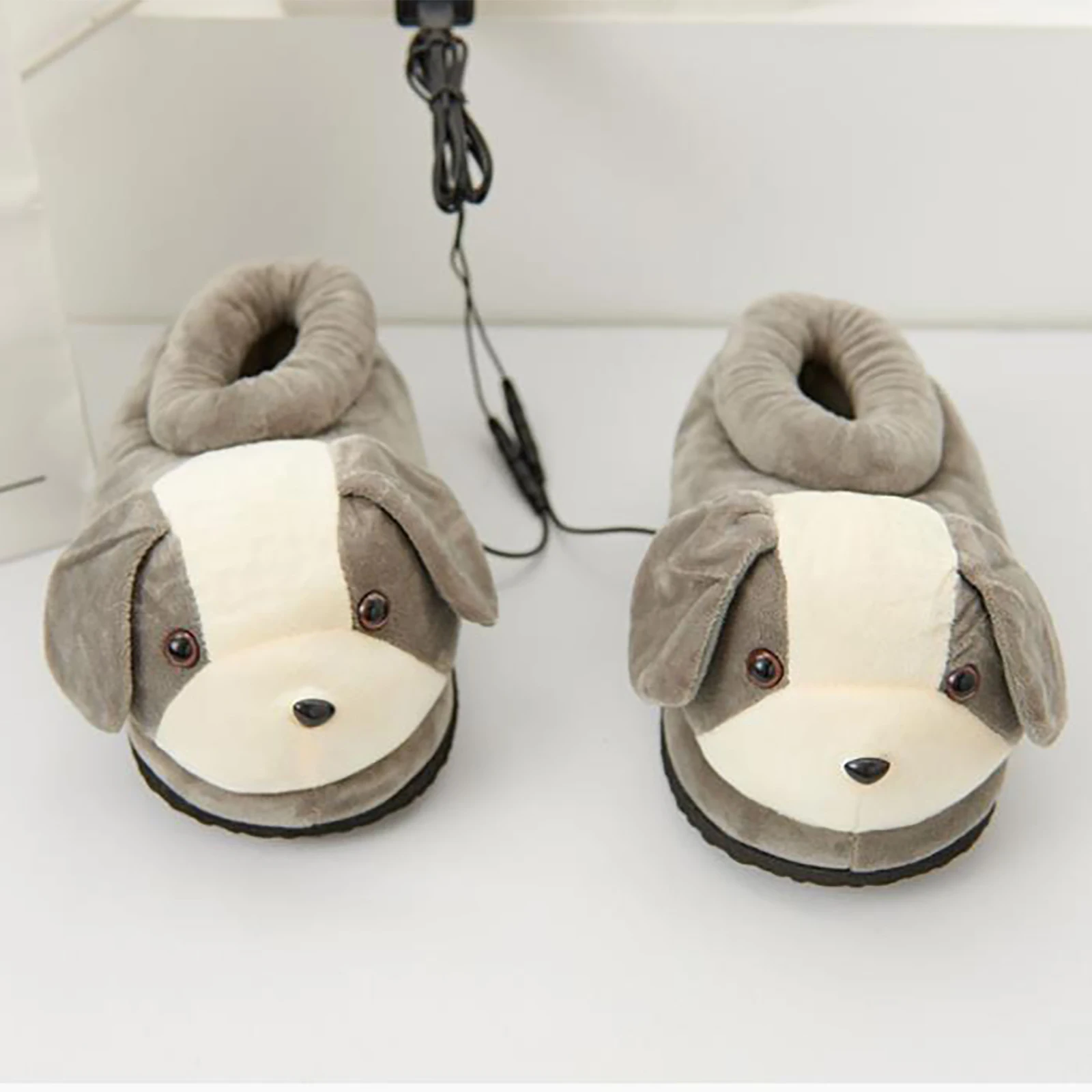 1 Pair Cute Feet Warm Slippers USB Foot Warmer Shoes Computer PC Electric Heat Slipper for Home Travel Office voetverwarmers