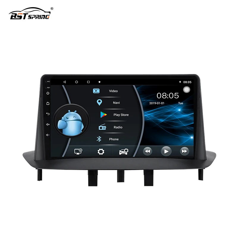 Android system car player touch screen video audio for For Renault Megane 3 Fluence 2008-2014 with wifi bt radio