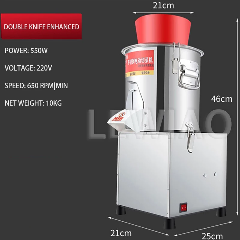 Triturador elétrico multifuncional automático, máquina comercial de partículas de alimentos, corte de legumes picados, equipamento