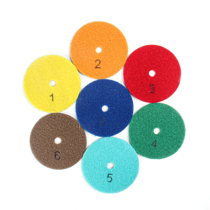HEDA 7 개/대 4 인치 100mm 유연 다이아몬드 연마 디스크 샌딩 디스크 연마 대리석 화강암 연마 기계 디스크