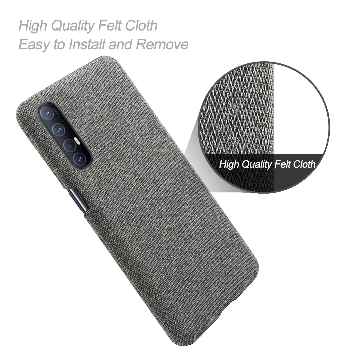 Cloth Cases for OPPO Find X2 Neo Case Slim Retro Cloth Hard Cover for OPPO Find X2 NEO CPH2009 X2neo Coque Funda Reno 3 Pro 5G