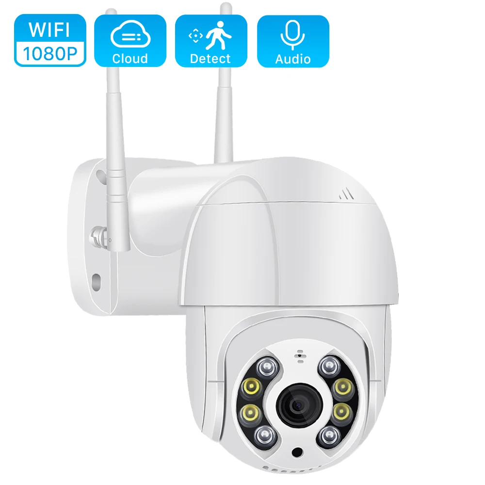 1080P Wifi PTZ Camera H.265 2MP Auto Tracking Speed Dome Outdoor Wireless Camera Two Way Audio Home CCTV Surveillance IP Camera