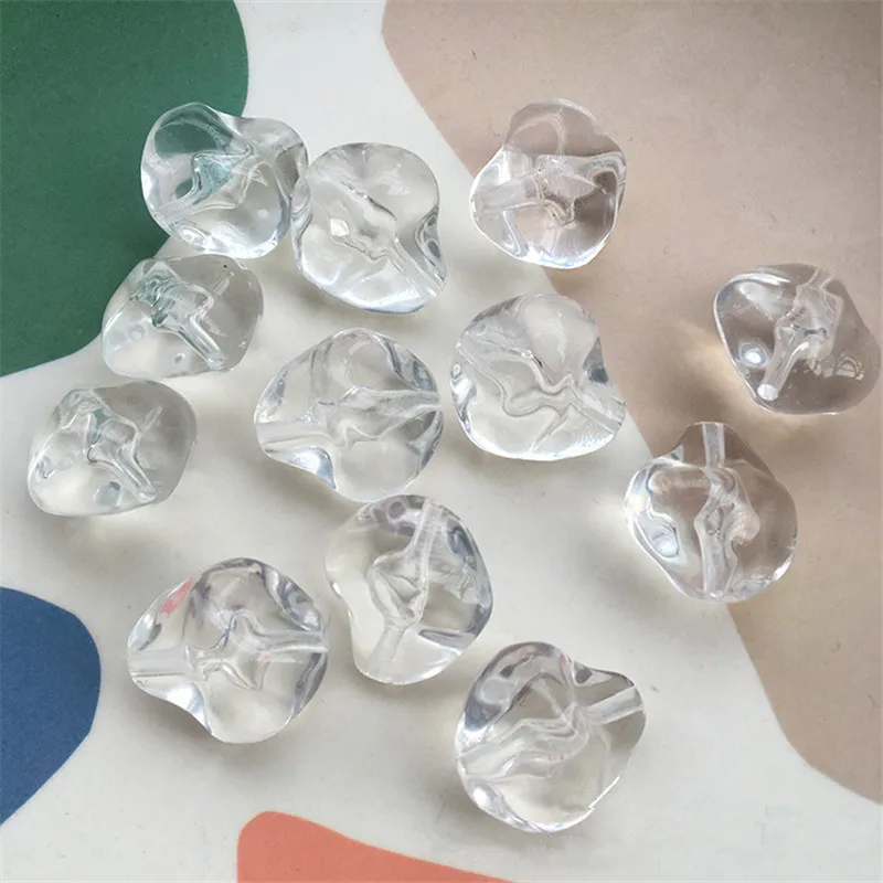 

New style 60pcs/lot transparent Irregular Ice cube shape resin Straight holes beads diy jewelry earring/bracelet accessory