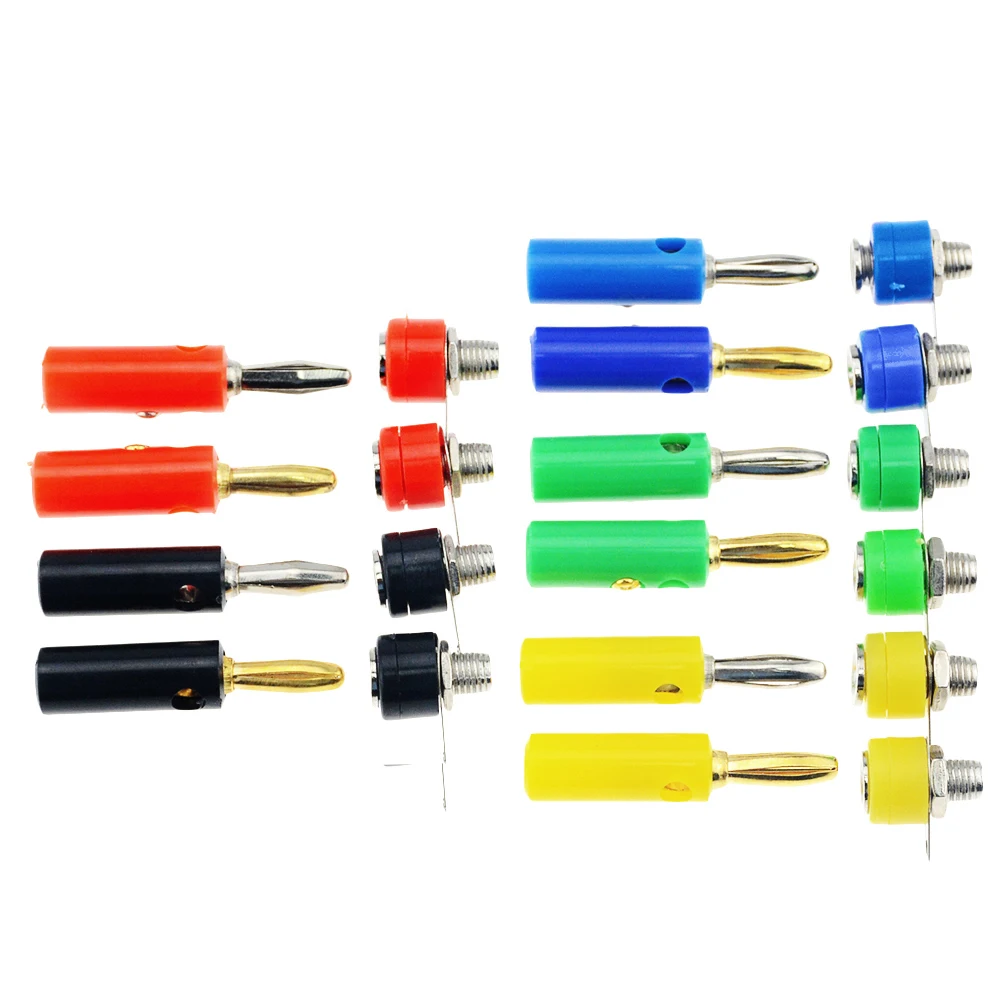 1 set Male And Female 4mm Banana Plug To Insert Connector Banana Pin DIY Model Parts Terminal Plug Socket