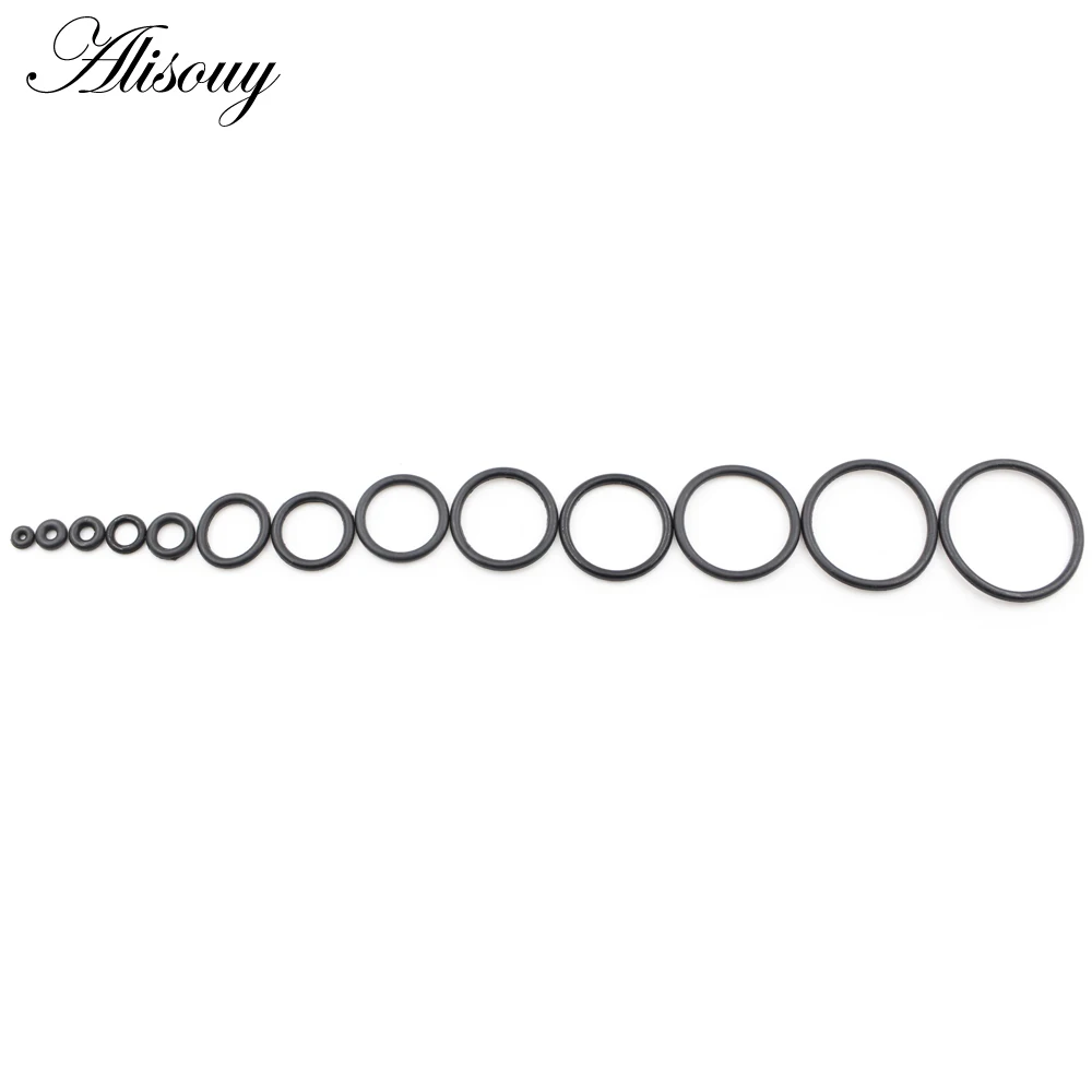 Alisouy 100pcs Rubber Silicone Seal Circle O-Rings Switch Dampeners Industrial Crafts DIY Jewelry For Ear Taper Expander Tunnels