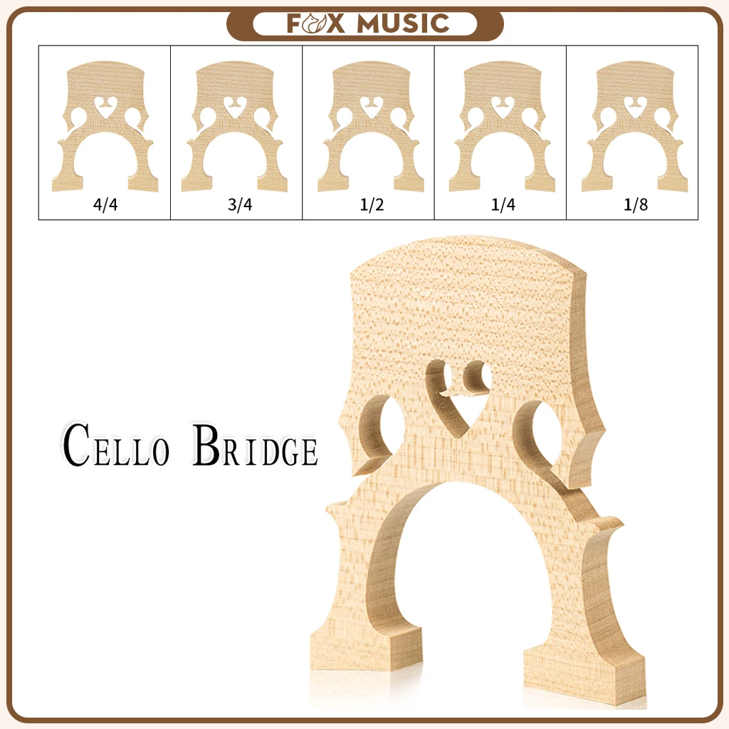 

Elementary Maple Cello Bridge Maple Bridge For Practice Use 4/4 3/4 1/2 1/4 1/8 Cello Bridge