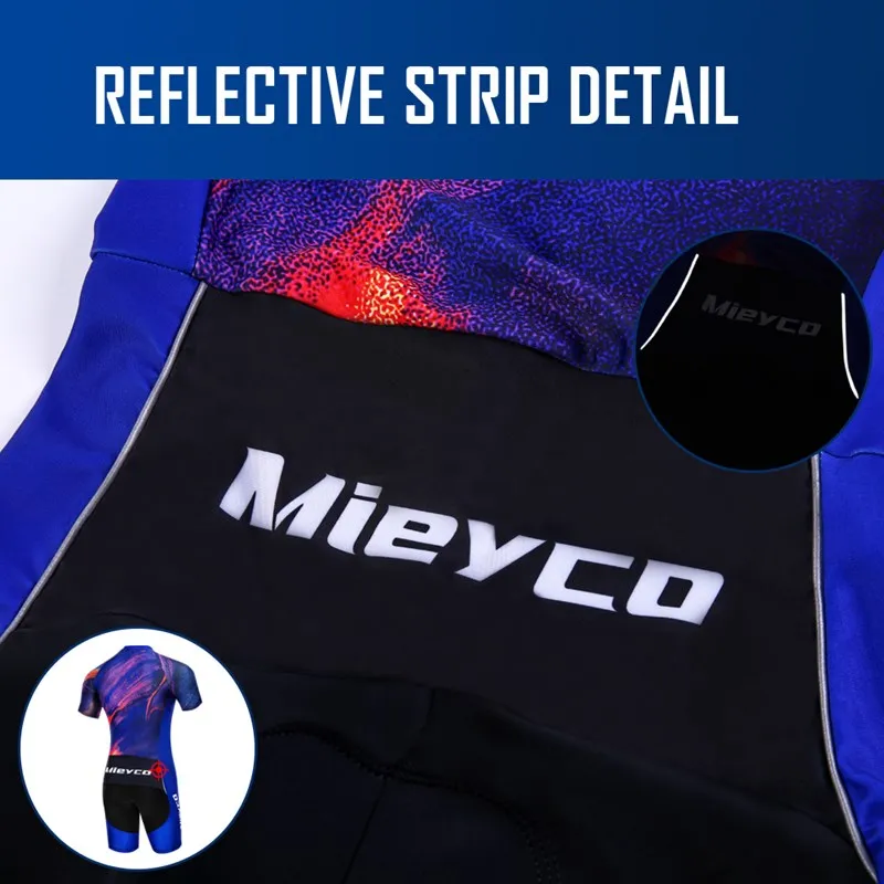 Herren-Triathlon-Skinsuit, kurzärmelig, schnelltrocknend, atmungsaktiv, einteiliger Radsportanzug, MTB, Bike, Lauf, Rennsportbekleidung – Detail 8