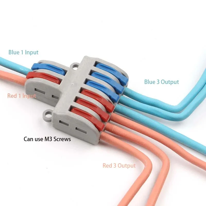 5pcs SPL-42/62 Wire Connector Universal Wiring Cable Connector Push-in Conductor Mini Fast Terminal Block