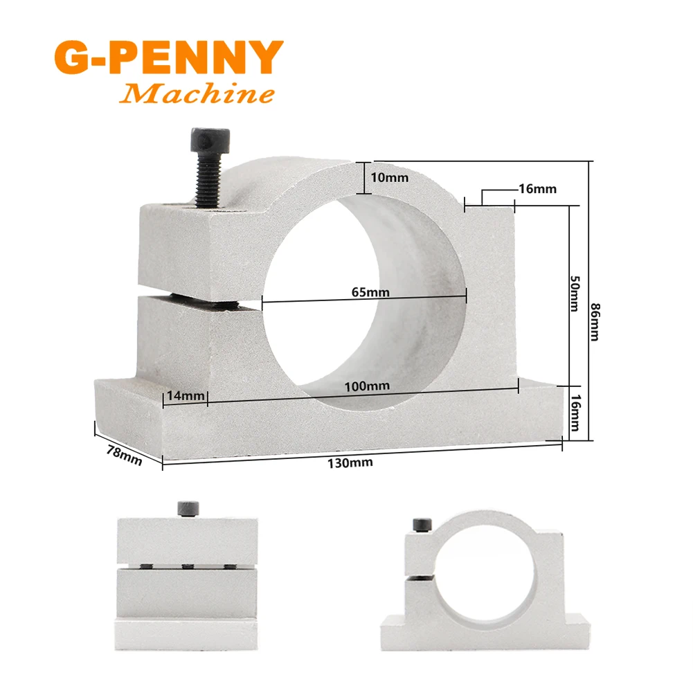 G-Penny 0.8KW ER11 Water Cooled Spindle Kit 800W Water Cooled Spindle / 1.5KW Inverter / 75W Water Pump / 65mm Bracket