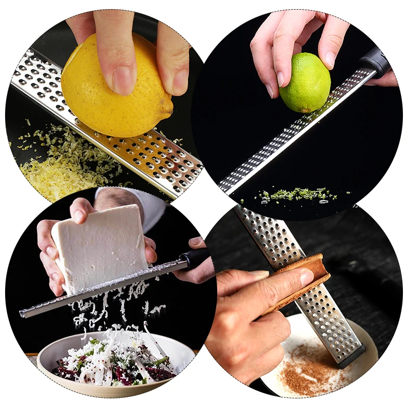 FAIS DU High Quality Stainless Steel Peel Lemon Cheese Vegetable Manual Grater Peeler Sharp Blade Choppable Cheese Kitchen Tools